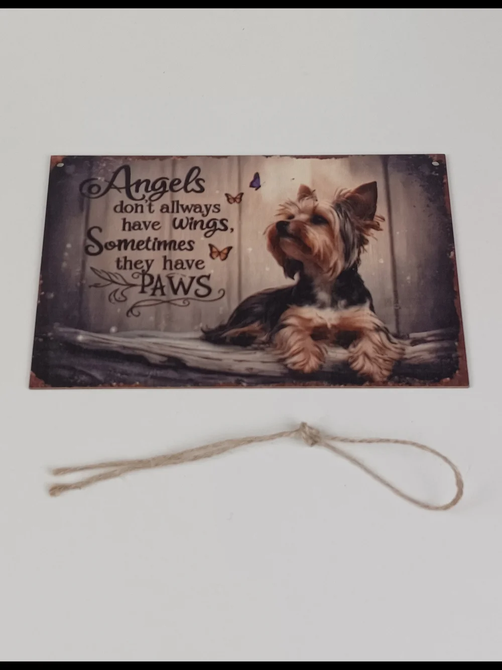 Vintage Yorkshire Terrier Wall Plaque | 2D Wood Dog Sign | Yorkie Lover Gift